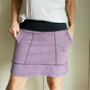 Title Nine Striped Pink Purple Pocket Mini Skort Active XS